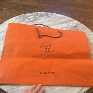 Hermès Orange Shopping Bag